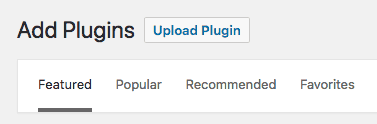 Add Plugin - Upload Plugin - WordPress